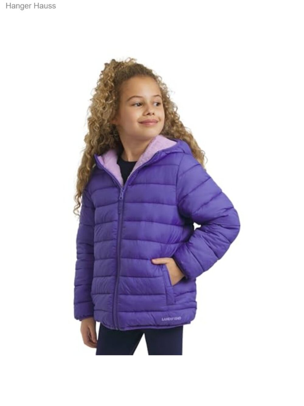 Reversible Faux Fur Lined Insulated Puffer Jacket Hooded